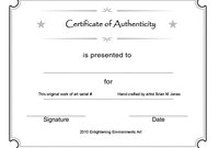 003 Template Ideas Certificate Of Authenticity Unforgettable Free pertaining to Free Art Certificate Templates