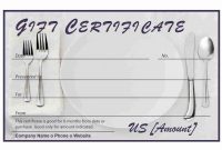 005 Restaurant Gift Certificates Templates Certificate Samples Free throughout Restaurant Gift Certificate Template