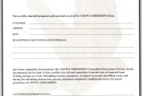 008 Certificate Of Destruction Form 241910 Template Frightening throughout Destruction Certificate Template
