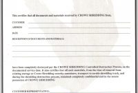 009 Certificate Of Destruction Template Frightening Ideas Hard Drive throughout Certificate Of Disposal Template