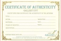 012 Certificate Of Authenticity Template Free Ideas Bunch For Your with regard to Certificate Of Authenticity Template
