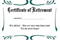 014 Printable Retirement Certificate2 Free Certificate Templates within Pages Certificate Templates