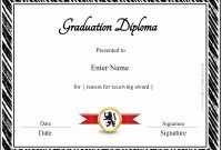 022 Free Printable Diploma Template Best Of Graduation Certificate within Free Printable Graduation Certificate Templates