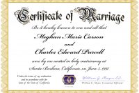 023 Certificate Of Marriage Template Ideas Fake Printable Excellent pertaining to Certificate Of Marriage Template