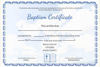 10 Free Printable Baptism Certificates | Payment Format regarding Christian Baptism Certificate Template