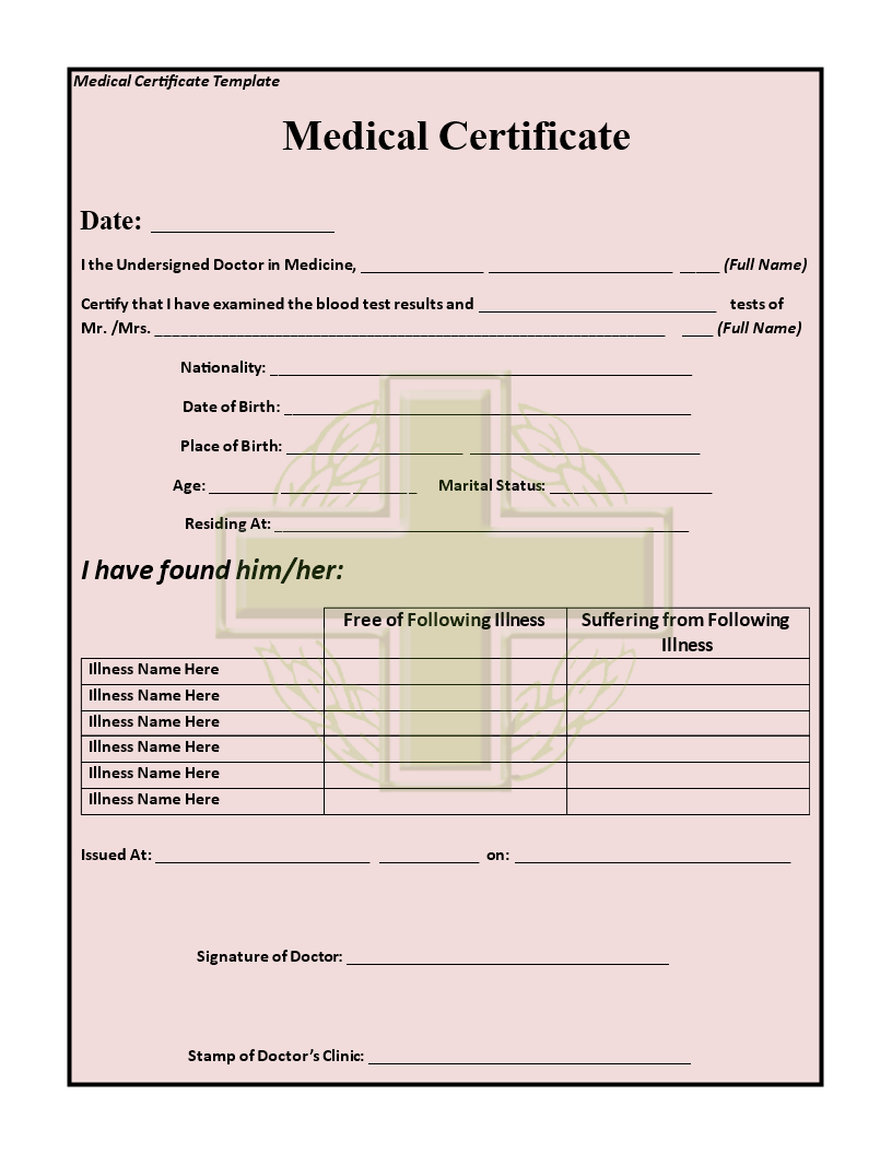 10+ Medical Certificate Templates For Sick Leave - Pdf, Doc | Free regarding Fake Medical Certificate Template Download