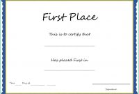 1St Place Certificate Templates Images – Free Certificates For All regarding First Place Certificate Template