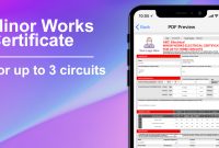 3 Circuit Minor Works Electrical Certificate – Icertifi inside Electrical Minor Works Certificate Template
