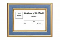 30+ Printable Employee Of The Month Certificates – Template Archive throughout Employee Of The Month Certificate Template