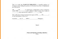 7+ Employment Certification Sample | Nurse Resumed | Yon Youet within Sample Certificate Employment Template