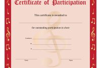 8+ Free Choir Certificate Of Participation Templates – Pdf | Free in Choir Certificate Template