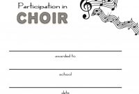 8+ Free Choir Certificate Of Participation Templates - Pdf | Free inside Choir Certificate Template
