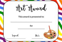 Art Award Certificate (Free Printable) | The Art Emporium – My inside Free Art Certificate Templates