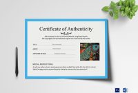 Artwork Authenticity Certificate Template inside Art Certificate Template Free