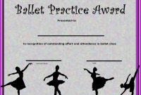 Awesome Collection For Dance Award Certificate Template On Job with Dance Certificate Template