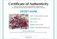 Bill Of Sale Certificate Of Authenticity Agora Gallery with regard to Certificate Of Authenticity Photography Template