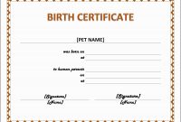 Birth Certificate Downtown Awful Toy Adoption Certificate Template within Toy Adoption Certificate Template