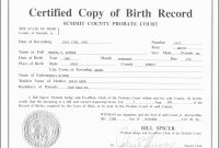 Birth Certificate Hamilton County Ohio Easy Exelent Tennessee Birth within Editable Birth Certificate Template
