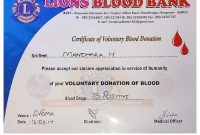 Blood Donor Certificate – Yeder.berglauf-Verband inside Donation Certificate Template