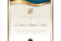 Blue Certificate Template within High Resolution Certificate Template