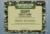 Boot Camp Internship Program Certificate Template Design With.. in Boot Camp Certificate Template