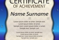 Certificate Achievement Diploma Template Vertical Reward Stock pertaining to Certificate Of Attainment Template