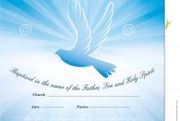 Certificate Baptism Template. With Waves Of Water And Dove Multiple inside Christian Baptism Certificate Template