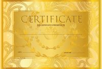 Certificate, Diploma (Golden Design Template, Colorful Background).. inside Certificate Scroll Template