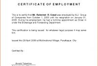 Certificate Employment Sample Format 7 – Elsik Blue Cetane for Template Of Certificate Of Employment