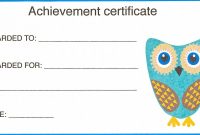 Certificate For Kid Template – Certificate Templates within Certificate Of Achievement Template For Kids
