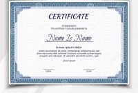 Certificate Landscape Template Stock Vector – Illustration Of Gift throughout Landscape Certificate Templates