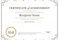 Certificate Of Achievement inside Sales Certificate Template