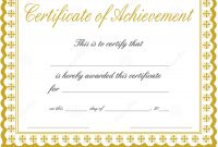Certificate Of Achievement Stock Image. Image Of Bronze – 18582409 for Certificate Of Accomplishment Template Free