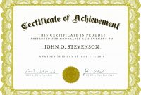 Certificate Of Achievement Template Free Inspirational Certificate with Certificate Of Accomplishment Template Free