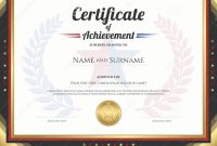 Certificate Of Achievement Template With Gold Border Theme Stock with regard to Star Naming Certificate Template