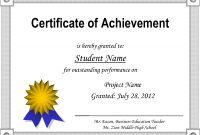 Certificate-Of-Achievement-Template within Certificate Of Accomplishment Template Free