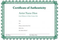 Certificate Of Authenticity Of An Art Print | Certificates Of inside Certificate Of Authenticity Photography Template