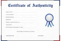 Certificate Of Authenticity Templates – Ataum.berglauf-Verband with regard to Certificate Of Authenticity Template