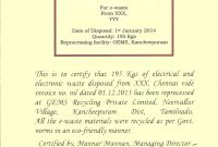 Certificate Of Disposal Template – Mandegar with Certificate Of Disposal Template