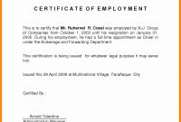 Certificate Of Employment Template Best Of Sample Certificate 32 throughout Template Of Certificate Of Employment