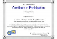 Certificate Of Participation Sample Filename | Elsik Blue Cetane intended for Sample Certificate Of Participation Template