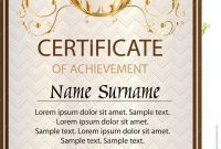 Certificate Or Diploma Template. Award Winner Stock Vector regarding Winner Certificate Template
