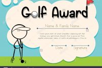 Certificate Template For Golf Award Illustration Stock Vector Art intended for Golf Certificate Template Free