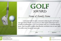 Certificate Template For Golf Award Stock Vector - Illustration Of with Golf Certificate Template Free