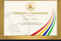 Certificate Template In Football Sport Color intended for Football Certificate Template