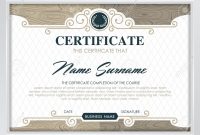 Certificate Template With Clean And Modern Pattern, Luxury  Golden,qualification.. pertaining to Qualification Certificate Template