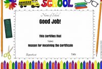 Certificate Templates For School 3 – Elsik Blue Cetane for Good Job Certificate Template