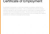 Certification Employment Letter Sample Job Letteres Certificate Free with regard to Certificate Of Service Template Free
