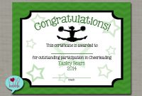 Cheerleading Cheer Award Certificate, Dance Gymnastics Award – Printable  Digital File 8.5" X 11" in Gymnastics Certificate Template