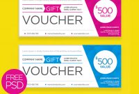 Clean And Modern Gift Voucher Template Psd | Psdfreebies with regard to Gift Certificate Template Photoshop